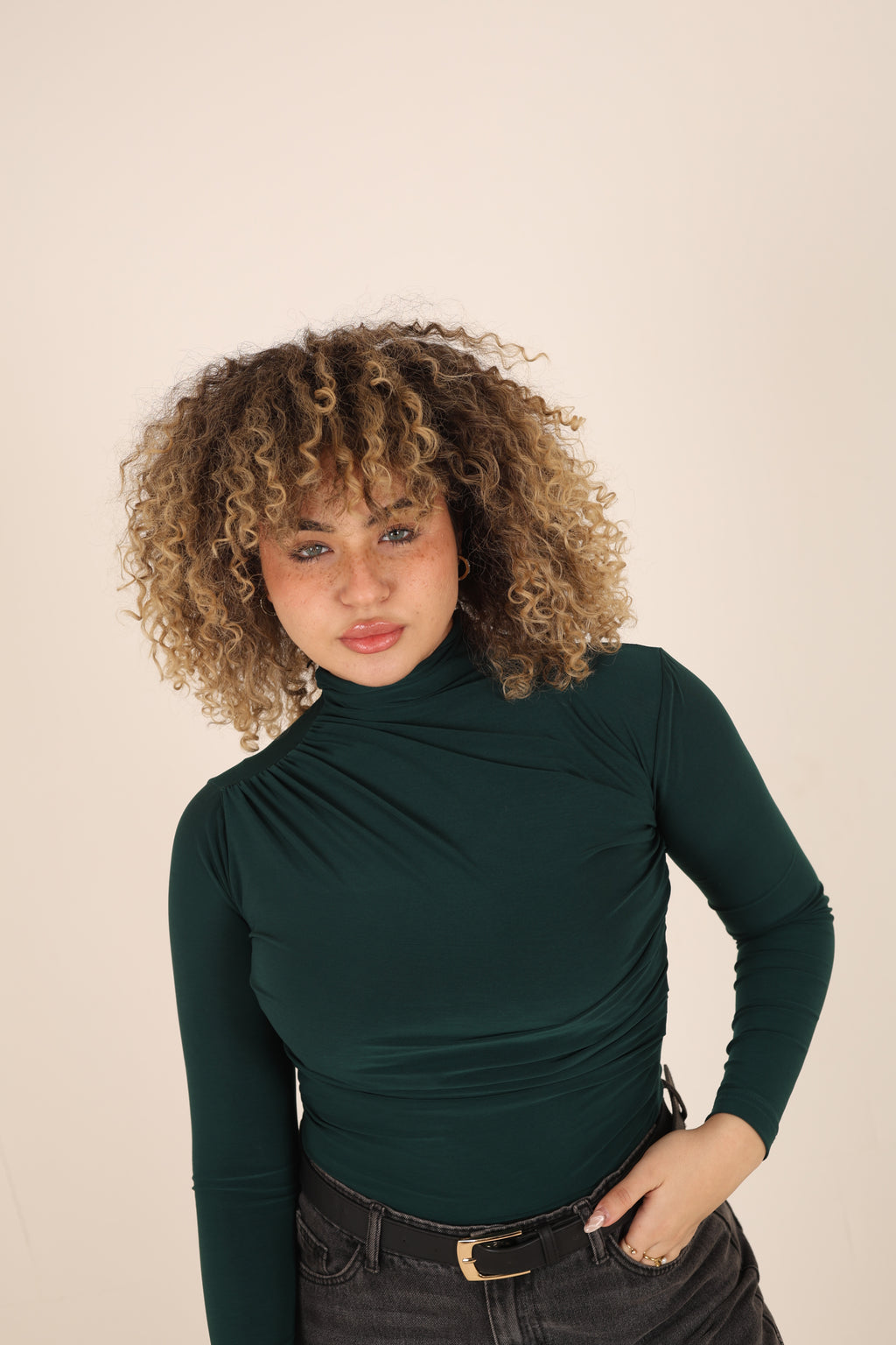High Neck Basic Top