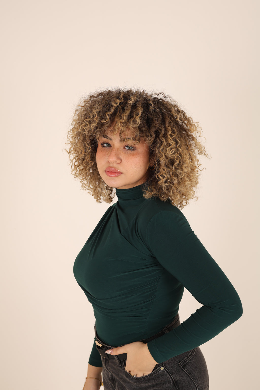 High Neck Basic Top
