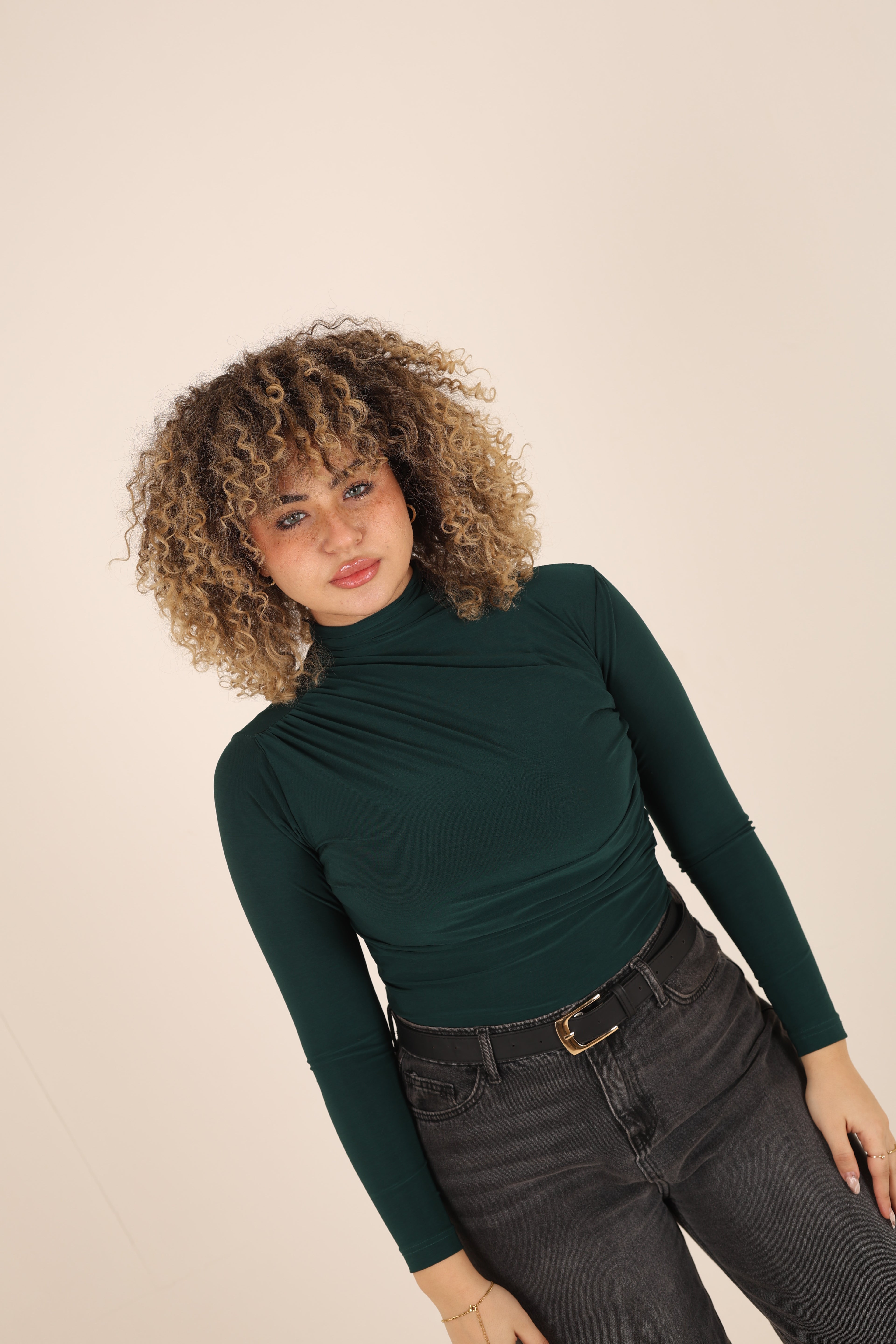 High Neck Basic Top