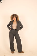 Dark Gray Cropped Suit