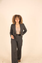 Dark Gray Cropped Suit