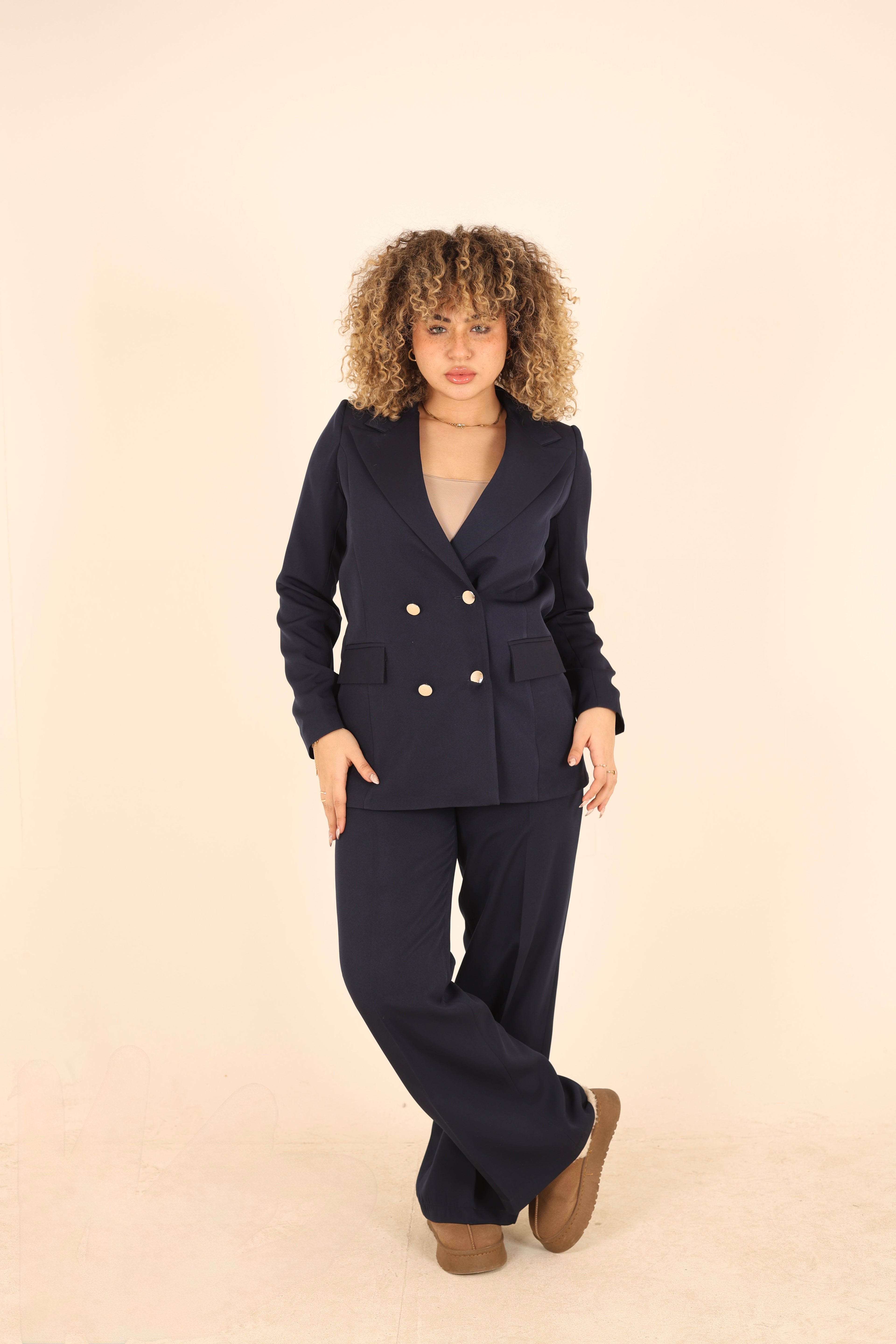 Navy Croisé Suit