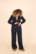 Navy Croisé Suit