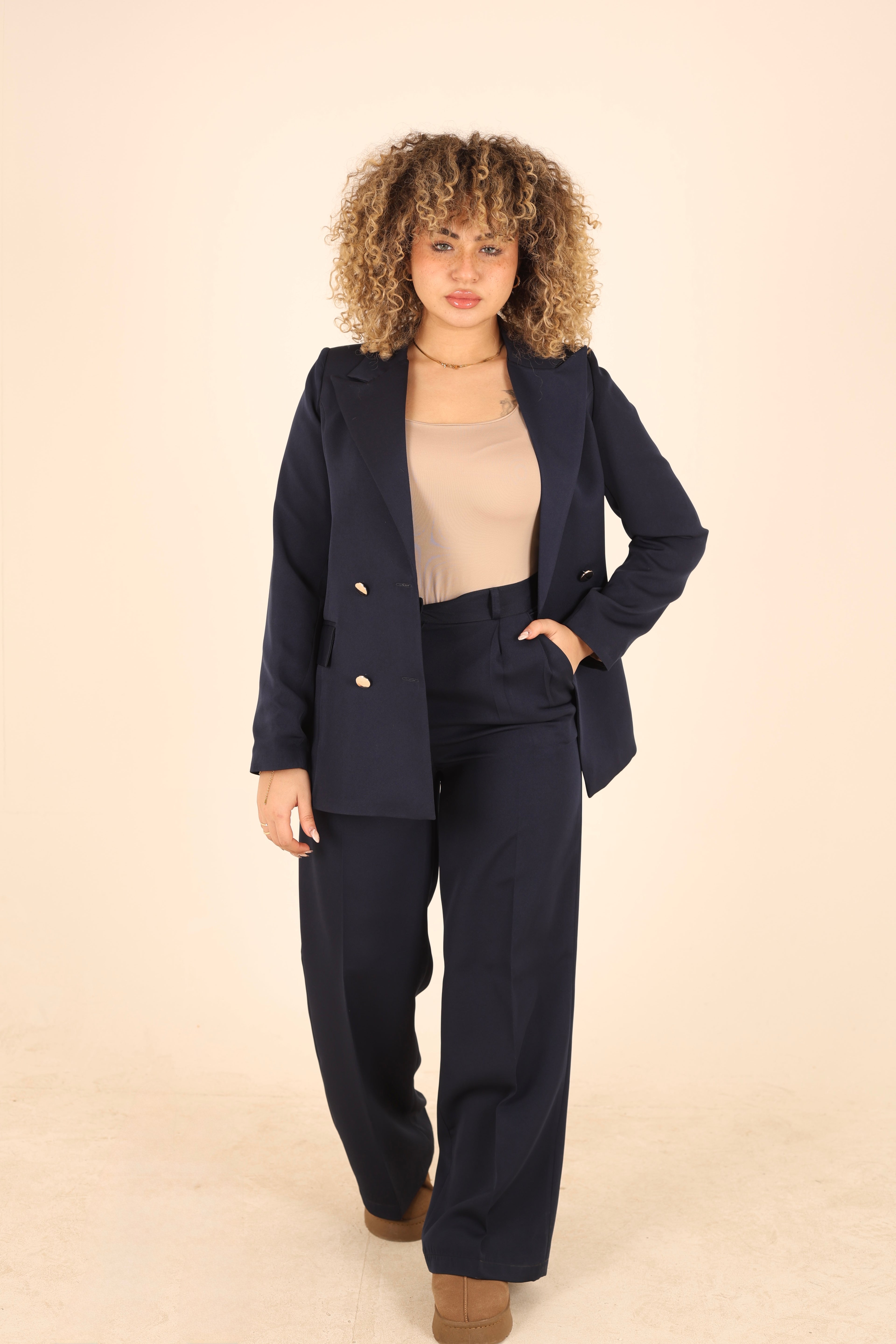Navy Croisé Suit