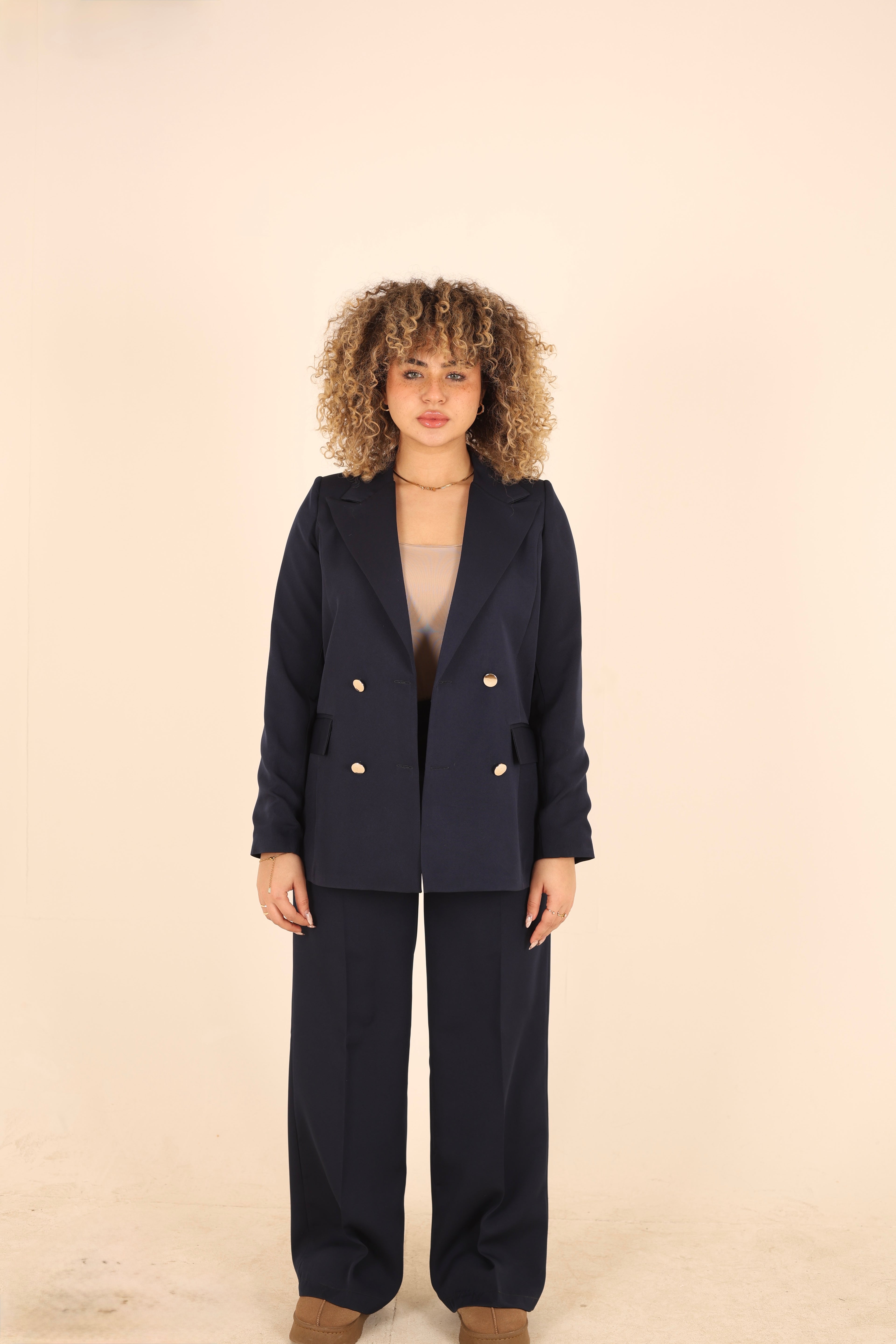 Navy Croisé Suit