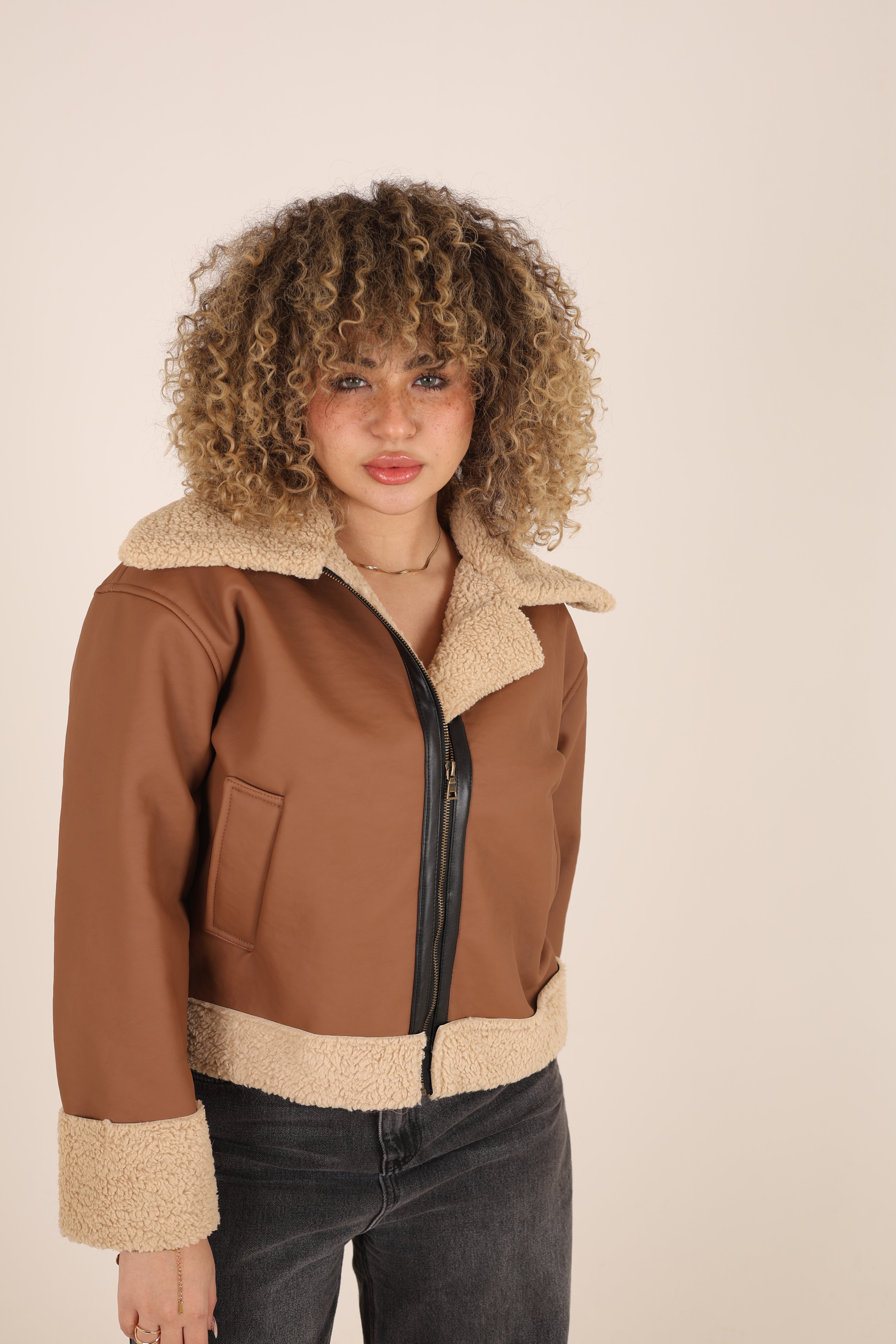 Leather Shalter Jacket