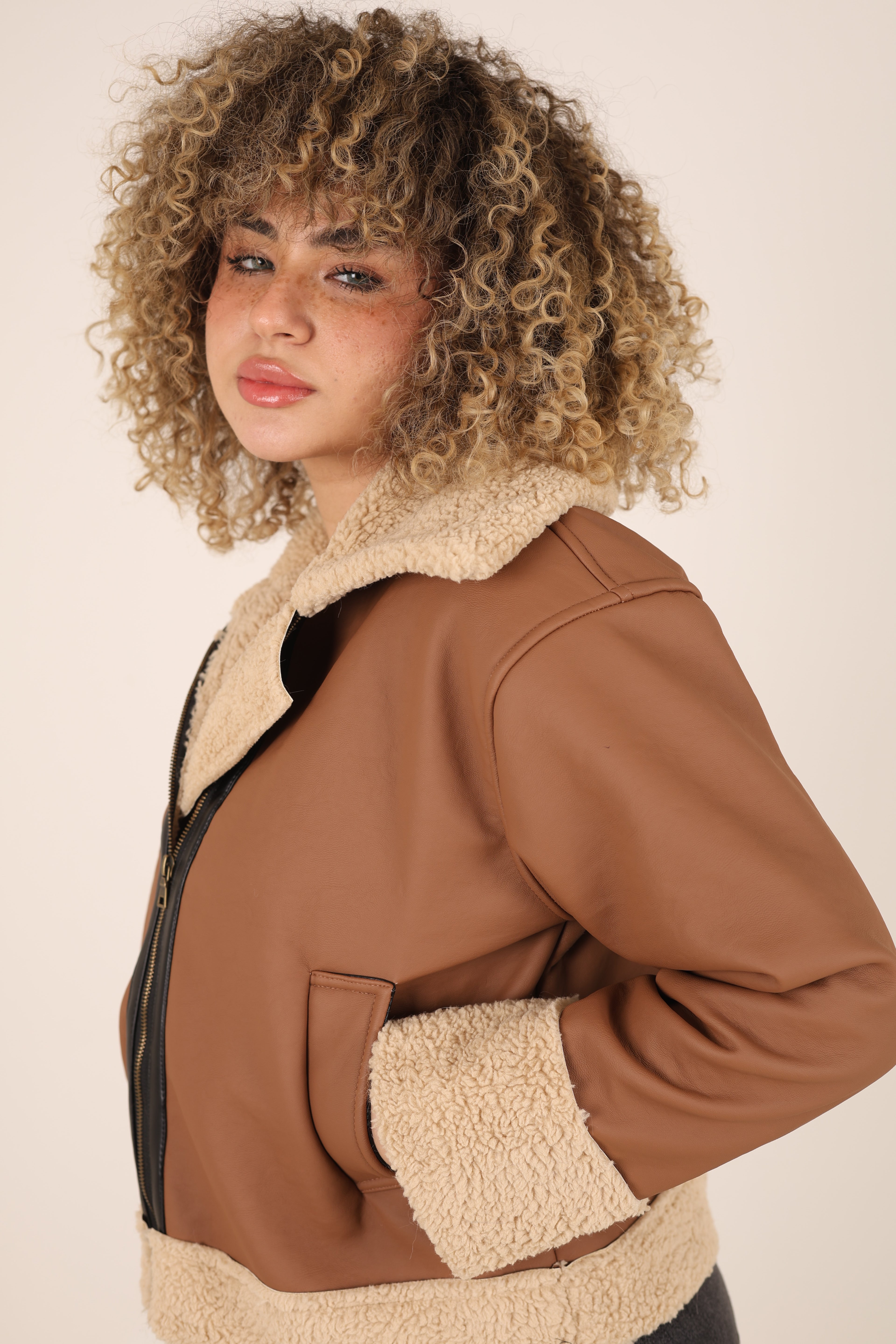 Leather Shalter Jacket